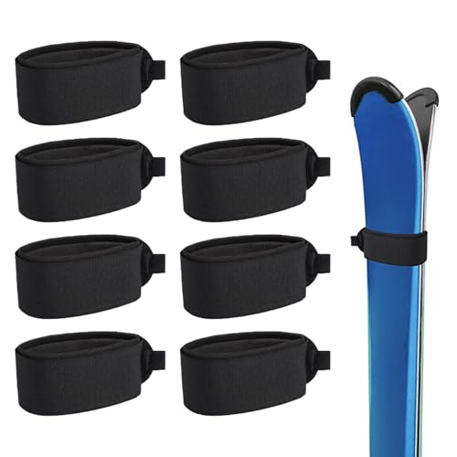 YSJCHEBS 8 Piezas De Correas De Esquí, Herramientas De Fijación De Snowboard, Correas De Nailon, Correas Elásticas, Correas Ajustables