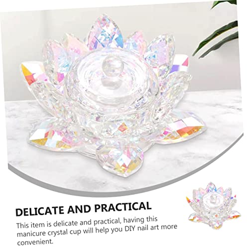 Contenedor de cristal para arte de uñas con tapa miniatura 6