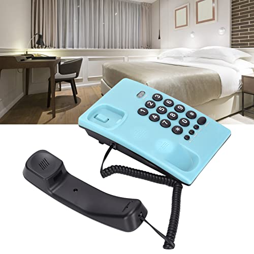 Teléfono Fijo con Cable KX‐T504, Funciones Múltiples y Batería Azul miniatura 5