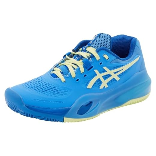 ASICS Gel-Resolution X Clay Femme Bleu Jaune ASICS Femme Gel-Resolution X Clay Sneaker, CÔTE Bleue/Huddle Jaune, 37 EU