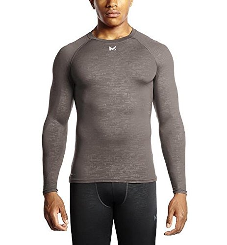 Mission Men's VaporActive Base Layer Long Sleeve Top, Charcoal, XX-Large