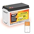 FEENCE 330AH 12V Lithium Battery with Self-Heating, 12V 330AH LiFePO4 Bluetooth Battery Built-in 200A BMS, Supports Low-Temp Charging(-4°F),Max 4224Wh Energy,Perfect for RVs, Solar, and Off-Grid