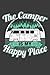 Produktbild The Camper Is My Happy Place: 120 Seiten (6x9 Zoll) Liniertes Notizbuch für Camper Freunde I Wohnwagen Journal I Wohnmobil Notizblock I Campingbus Notizheft