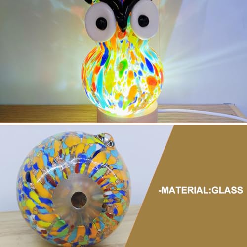 Statue de hibou en verre stable : décoration créative pour table de salon - 7