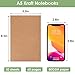 LABUK 100 Pack Lined Kraft Notebooks, A5 Journals Bulk, 8.3x5.5 Notebook Bulk for Traveler Journal, Students Gift School Office Supplies (30 Sheets/60 Pages)