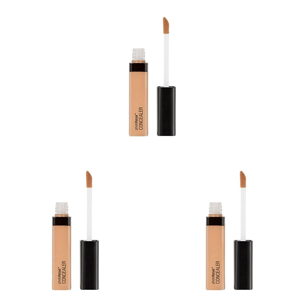 Wet n Wild Photo Focus Concealer, Medium Tawny, Under Eyes, Makeup, Blemish, Full Coverage, Lightweight (Pack of 3)