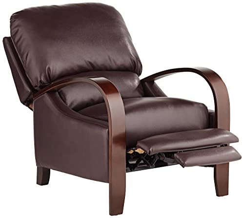 Elm Lane Cooper Cantina Burgundy Faux Leather Recliner Chair Modern Armchair With Footrest Comfortable Manual Reclining For Bedroom Living Room Reading Home Relax Study Den Office #TOP6