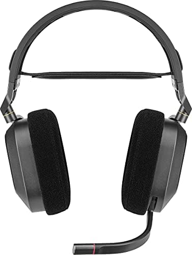 Corsair HS80 RGB WIRELESS Premium Gaming Headset with Dolby Atmos Audio (Low-Latency, Omni-Directional Microphone, 60ft Range, Up to 20 Hours Battery Life, PS5/PS4 Wireless Compatibility) Carbon