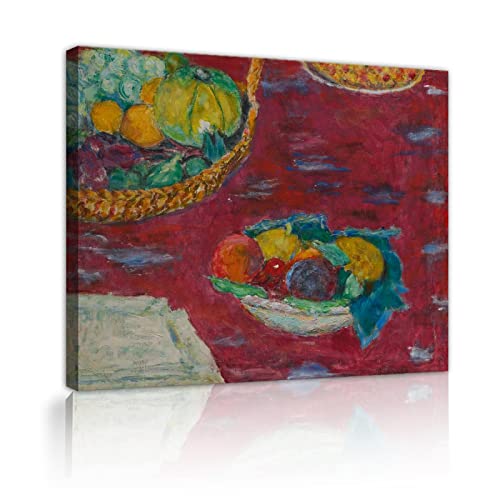 Deertweet Home One Panle Pierre Bonnard Wall Art Prints Fruit Basket Canvas Peintures Modernes Abstraites Affiches pour Salon Décor Facile À Accrocher 80x110cm Cadre intérieur