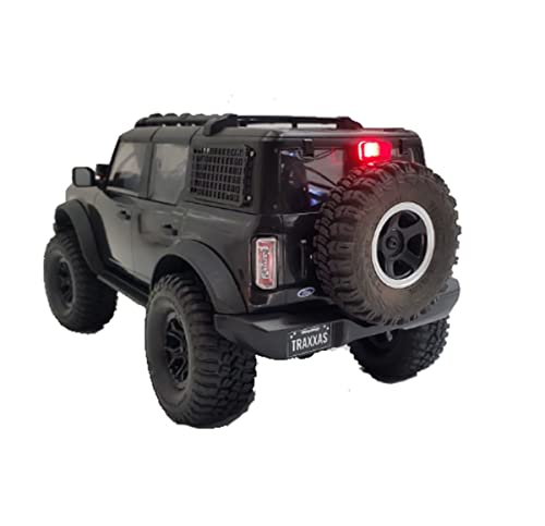 Lâmpada de freio traseiro RC com suporte de pneu sobressalente para carro Traxxas 1/18 TRX4M Bronco,