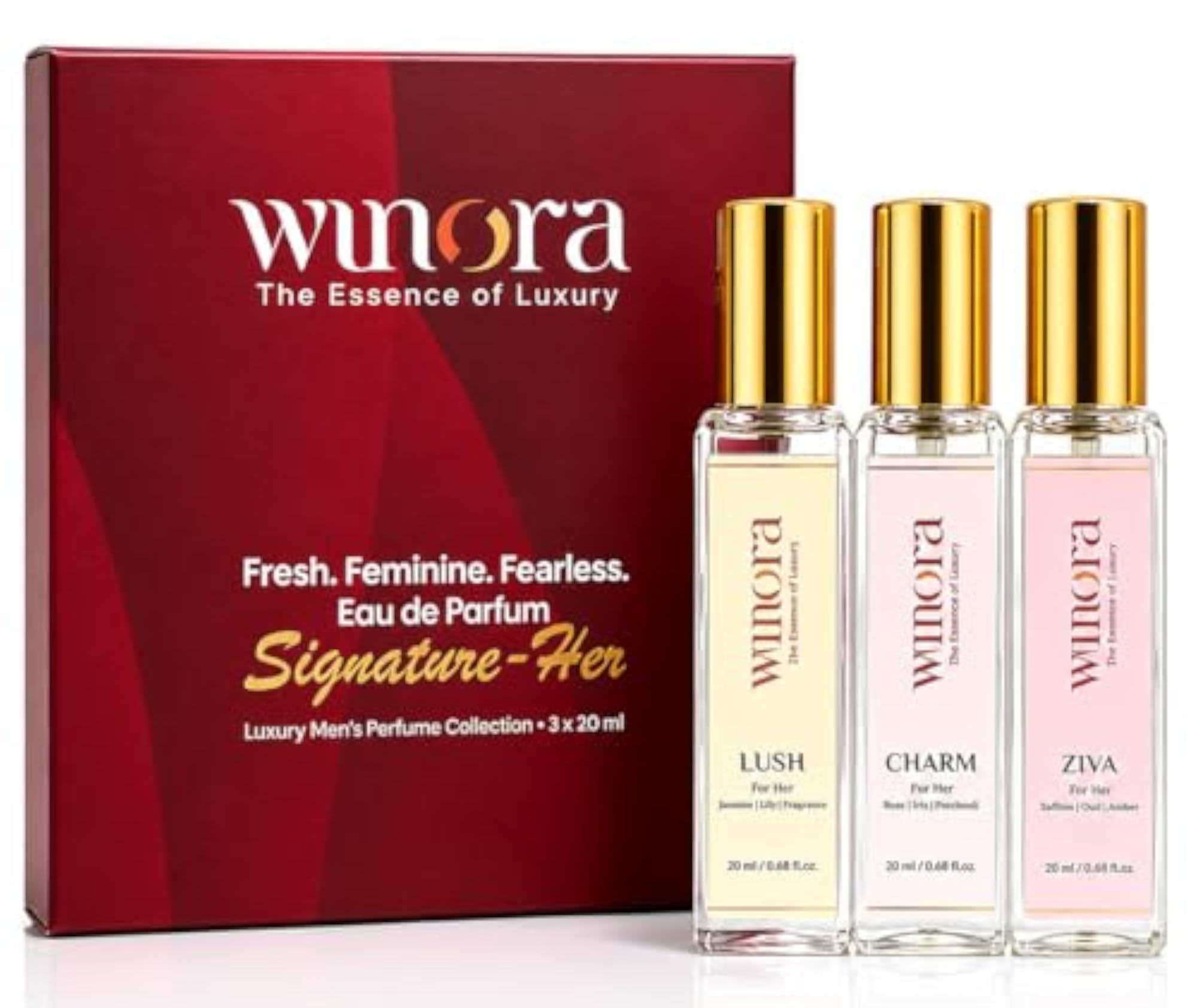 Signature Eau de Parfum Combo Pack for Her, 20ml x 3