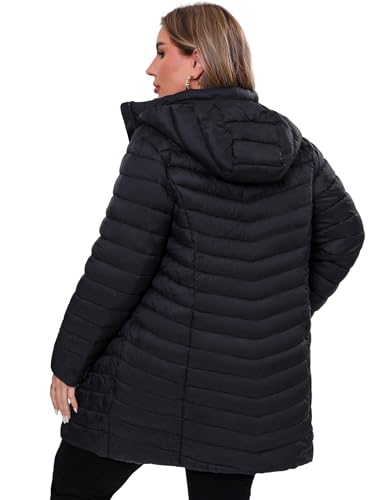 ANOTHER CHOICE Plus Size Puffer Jacket for women, Packable Hooded Lightweight Travel Puffy Jacket (1X-6X)3