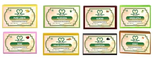 Image of Handmade Soap Combo Kit 10 - Pack of 8 |Gift Pack For Glowing Skin | (8 x 125g) (8 x 125 g)