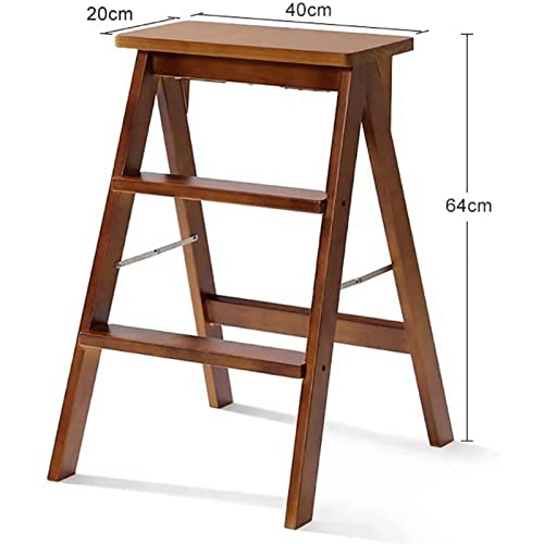 Taburete portátil plegable de madera maciza alta resistencia 3