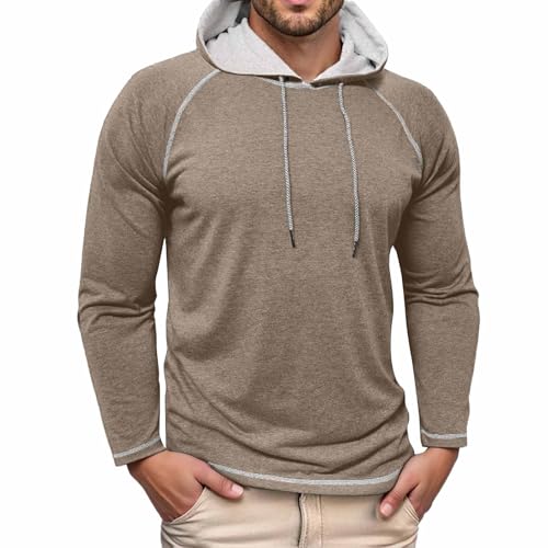 Sweat-shirt amovible ample homme à manches raglan et doublure en polaire pour l'hiver