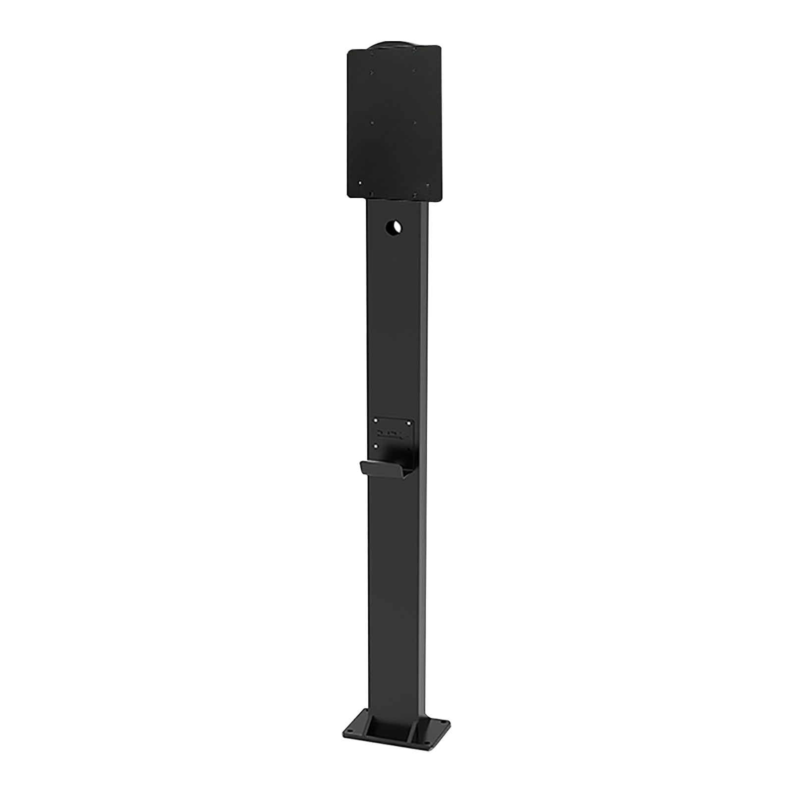 Poteau de support pour chargeur EV avec crochet de câble noir