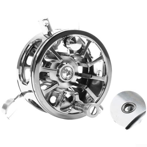 Carrete de pesca de metal de 60mm y 70mm con brazo giratorio 360 5