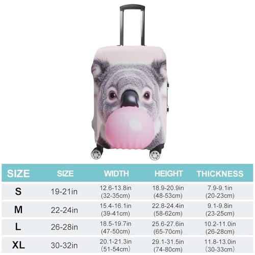 Washable Luggage Cover Protector Suitcase Anti Scratch Covers Travel Luggage Cover Suitcase Protector (Bubble Gum Cute Funny Koala (3))2