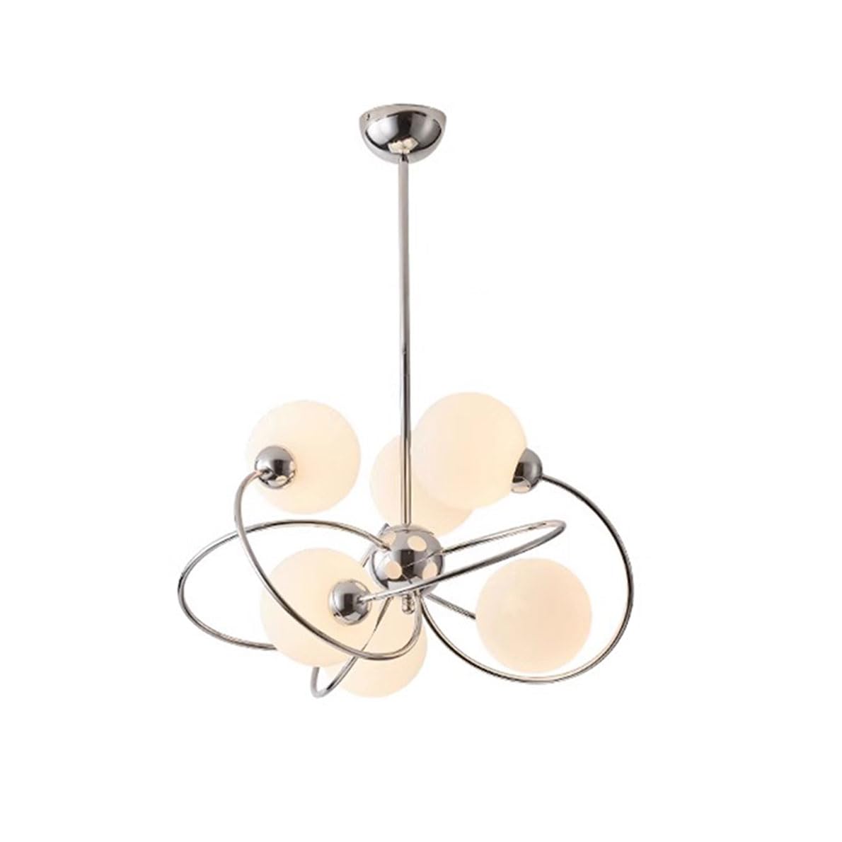 Abinlina Vintage 6-Light Chandelier Pendant Light Fixture Glass Lampshade for Kitchen, Bedroom, Bar