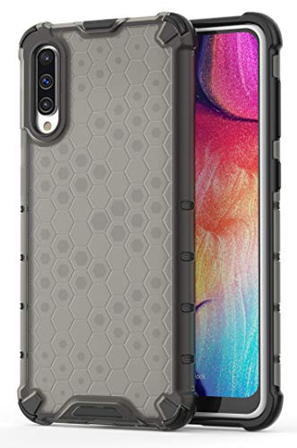 Image of Glasgow | for Samsung Galaxy A50 Honeycomb Pattern Back Case Cover for Samsung Galaxy A50 with 4 Bumper Corners and Military Grade Protection - Black