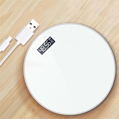 Báscula digital redonda de baño con vidrio templado miniatura 5