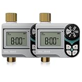 [2 Pack] QUOBAS Low Pressure Water Timer for Garden Hose, Automatic Sprinkler...