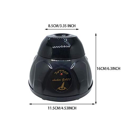 Tattoo Ink Mixer Shaker, Electric Tattoo Pigment Ink Mixer Machine, 5200RPM Lab Vorte-x Mixer Agitator Tattoo Pigment Shaker for Tattoo Ink Painting Pigment(Black)
