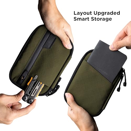 Image of ALPAKA Admin Pouch Pro EDC Organizer Tool Pouch Green Axogrid 300D | Smooth Zipper, Weatherproof Storage for Electronics, Cables, Travel Accessories