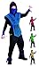 Produktbild Foxxeo schwarz blaues Ninja Kostüm für für Jungen schwarzes Ninjakostüm Kinderkostüm Größe 122-128