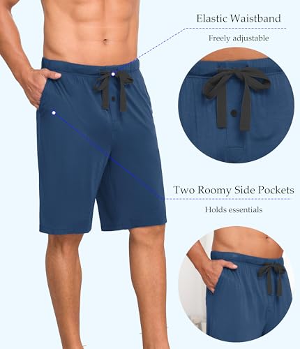 Image of CF Mens Pajama Shorts Bamboo Rayon & Cotton Sleep Shorts Lightweight Pants