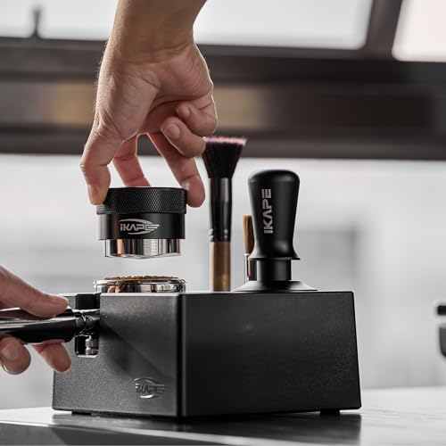 Image of IKAPE 8-IN-1 51MM Espresso Tool Set, Coffee Tamper & Distributor Kit with Magnetic Funnel, Puck Screen, Tamper Station, WDT Tool, Cleaning Brush & Towel for Home Barista