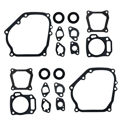 Image of 2 Packs Cylinder Head Valve Cover Carburetor Muffler Crankcase Gasket with Oil Seals Predator 212 Cc Coleman Ct200u Gasket Kit Compatible with Honda GX160 and Clone Engines & Generators