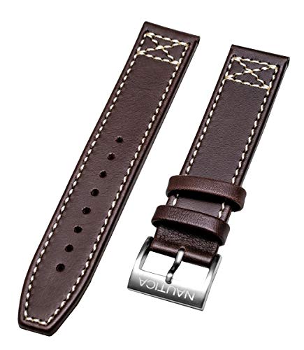 Preisvergleich Produktbild Nautica N17648G BFD 101 Klassisches Lederarmband für Herren, 20 mm, Braun