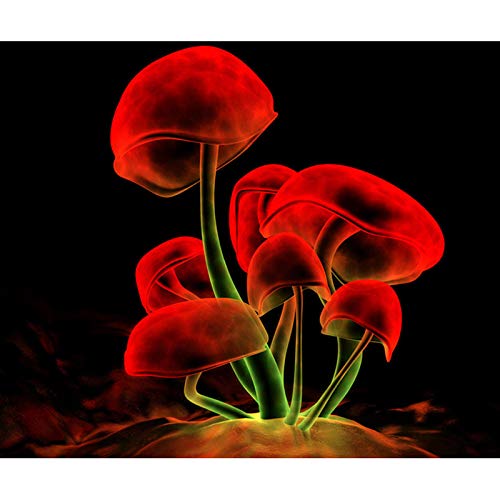 5D DIY Diamond Art Painting Red Mushroom Diamond Painting Set Cross Stitch Household Wall Decoration Children Gift Painting Mosaic