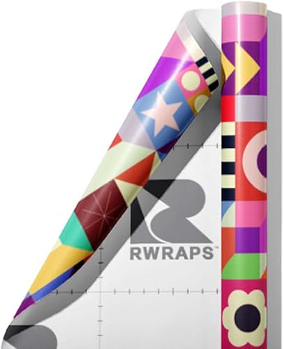 Miniatura 5 de Rwraps - Rollo de película de vinilo brillante con mosaico multicolor, 59 pulgadas x 1 pie con tarjeta de aplicación de vinilo para vehículo