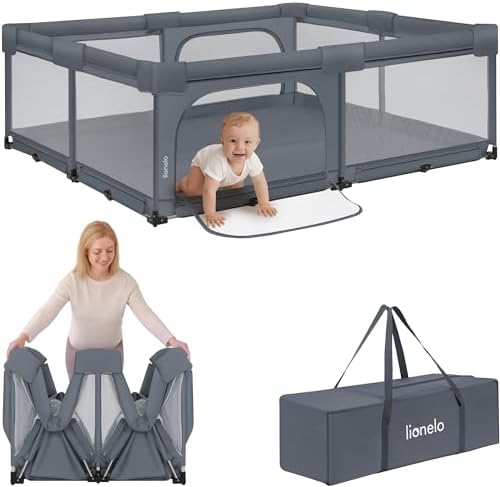 Lionelo Florence XL Easy Fold Parque Infantil Bebé Plegable, Corr...