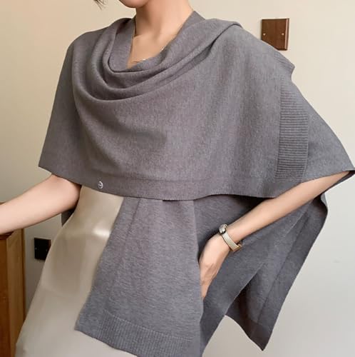 Shawl Wraps for Women Open Front Poncho Cape Cashmere Like Knitted Dress Topper Soft Versatile Scarf 20253