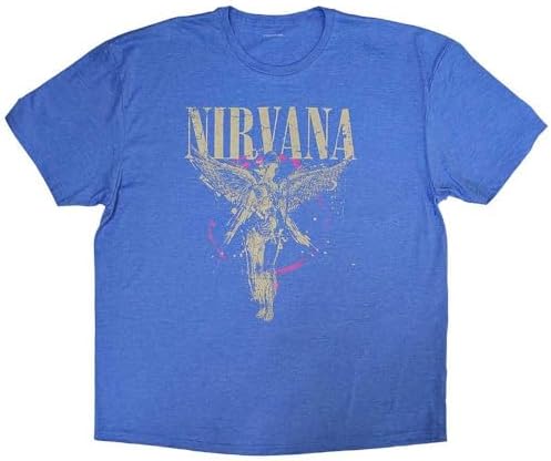 Nirvana T Shirt In Utero Band Logo New Official Unisex Light Blue Size XXL  : Amazon.sg: Fashion