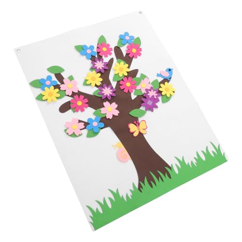 Garneck Story Tree Decors Felt Board for Wall Preschool Educational Decor DIY Storyboard Felt Flower