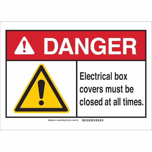 Panneau de signalisation en aluminium durable Brady 144367 pour zone industrielle