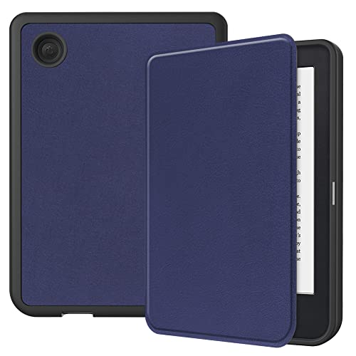 Kepuch Custer Funda para Kobo Clara 2E 2022 6",Slim Smart Cover Fundas Carcasa Case Protectora de PU-Cuero - Azul