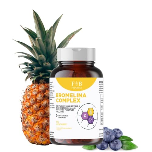 BROMELINA COMPLEX – Diurético natural contra la celulitis y la retención de líquidos – Favorece la microcirculación y el drenaje – Fabricado en Italia – 120 cápsulas