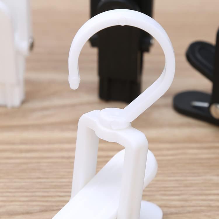 Vinbee Swivel Hanging Clips Hook Laundry Hooks 20PCS Plastic Super Strong Clothes Pins for Hanging Clothes, Laundry and Travel- 4.3 Inches (White)