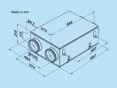 Dezentrale Wohnraumlüftung K-Tech-Pro Lüftungsgerät mit Wärmerückgewinnung