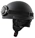 Produktbild Oldtimer Motorradhelm in Schwarz matt mit Brille Größe XL 61cm