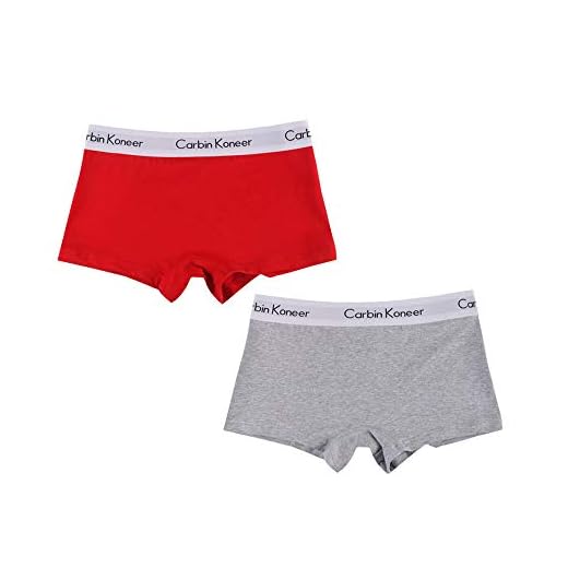 BaronHong Bomull mode ren färg pojkshorts 2-pack boxershorts för Tomboy Trans lesbisk, Jag, XXL