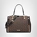 Calvin Klein Reyna Novelty Satchel, Brown/Khaki/Black Linear, One Size