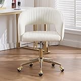 Cómodo - Silla de escritorio con tela de chenilla, suave y resistente al desgaste, cojín de espuma de rebote de alta densidad que ayuda a dispersar la presión, para que cada persona trabajadora pueda sentarse cómodamente.