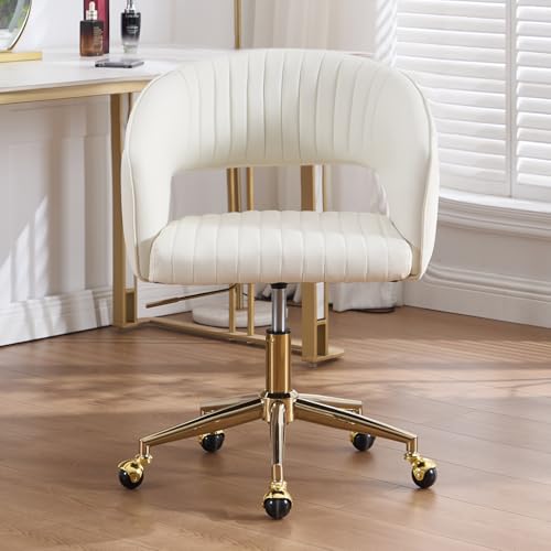 chairus Chaise de Travail Ergonomique Pivotante Dossier Ouvert Chaise de Bureau Réglable en Cuir...
