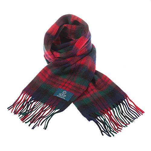 Clans Of Scotland Pure New Wool Scottish Tartan Scarf Macduff (One Size)